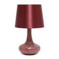 Creekwood Home 14.17-in. Patchwork Crystal Glass Table Lamp, Red CWT-2016-RE